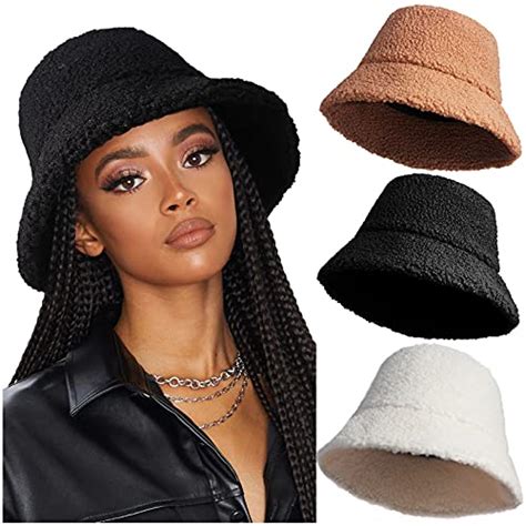 fuzzy bucket hats for women.